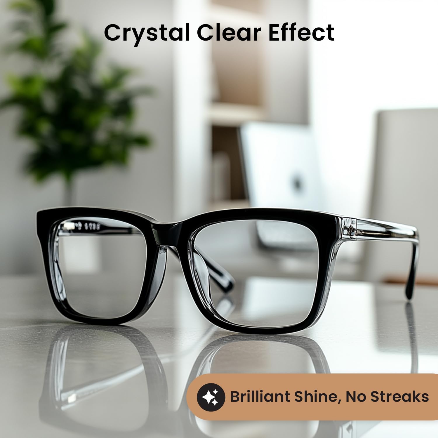 Eyeglass Cleaner Spray - Glasses Cleaner No Streaks Technology & Microfiber Cleaning Cloth - 2 fl.oz - EVEO TV