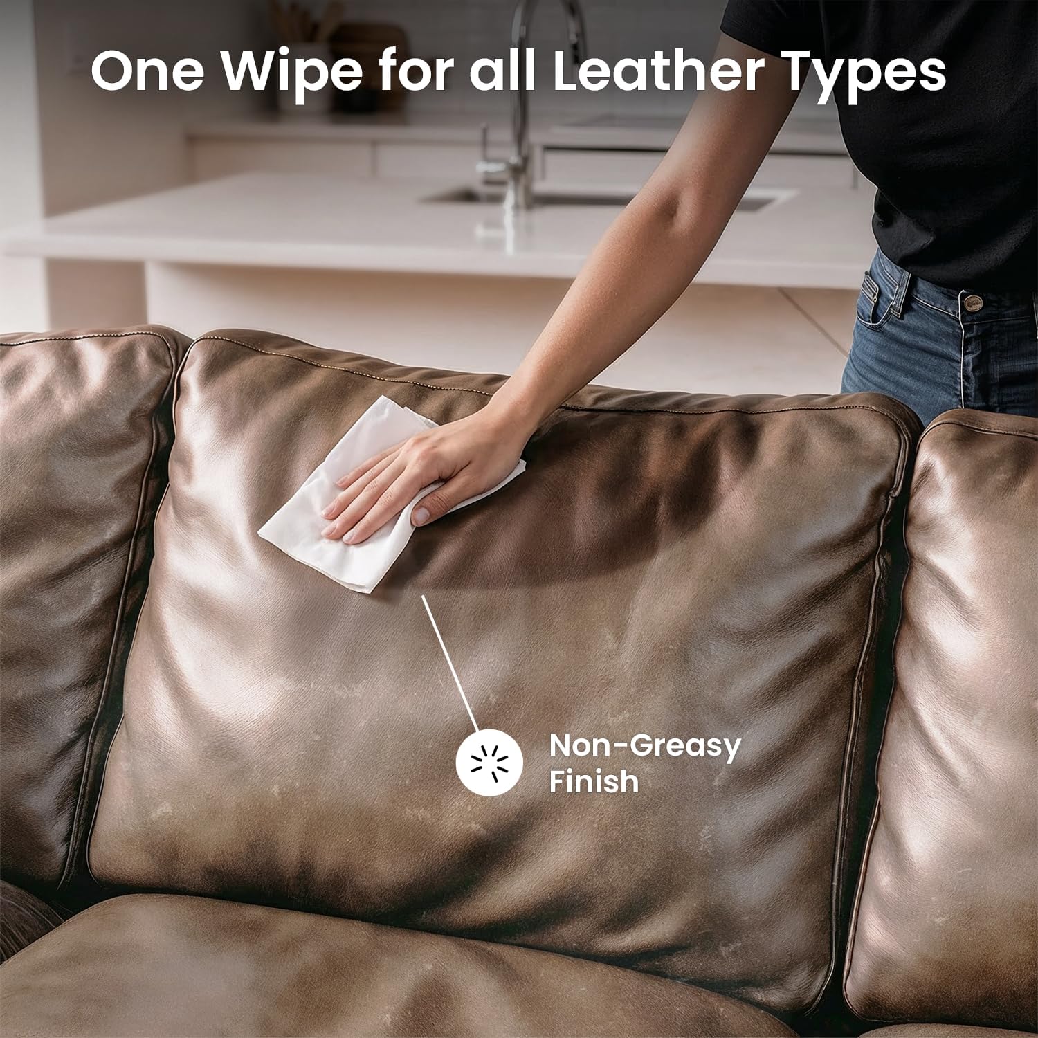 Leather Cleaning Wipes - (3 pack of 30 wipes) - 90 wipes - EVEO TV