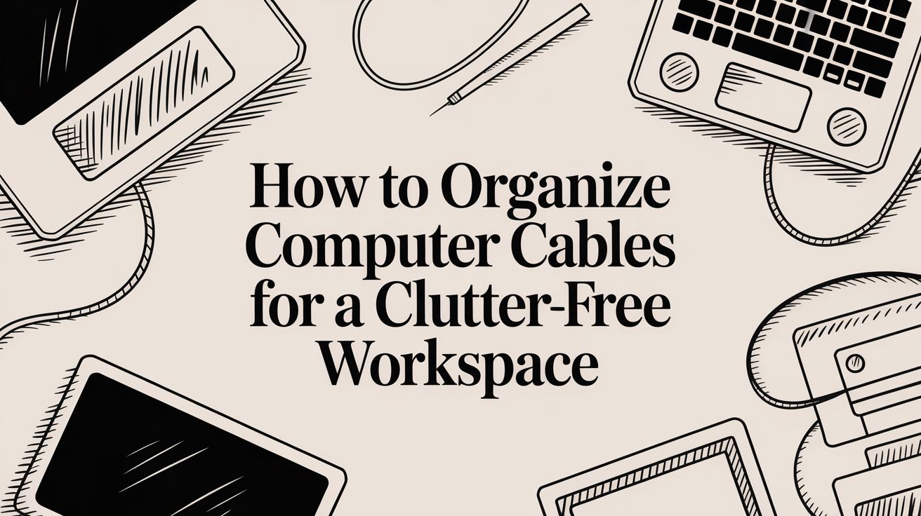 How to Organize Computer Cables for a Clutter-Free Workspace