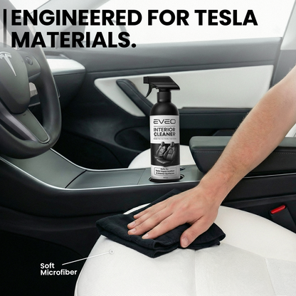 Tesla Interior Cleaner Spray Kit 16 oz | Safe Cleaner for White & Black Vegan Leather - EVEO TV