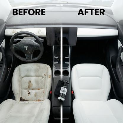 Tesla Interior Cleaner Spray Kit 16 oz | Safe Cleaner for White & Black Vegan Leather - EVEO TV