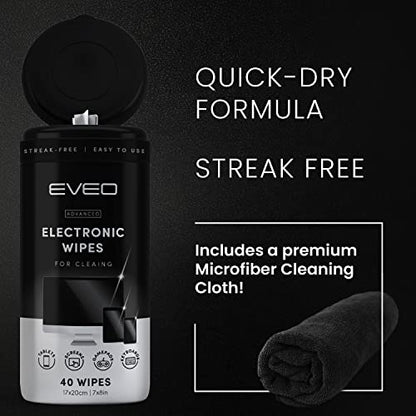 Electronics Wipes Screen Cleaner - Packs of 40 - EVEO TV