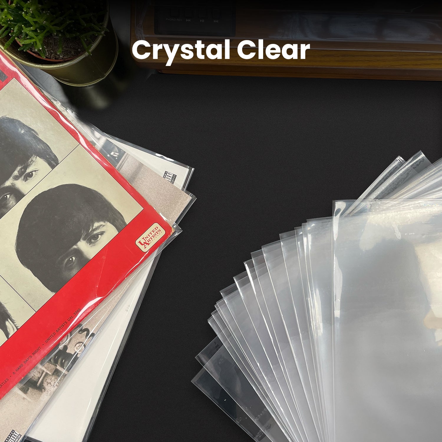 12" UltraClear Vinyl Record Outer Sleeves - Archival Quality (25-200 Packs) - EVEO TV