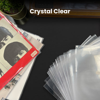 12" UltraClear Vinyl Record Outer Sleeves - Archival Quality (25-200 Packs) - EVEO TV